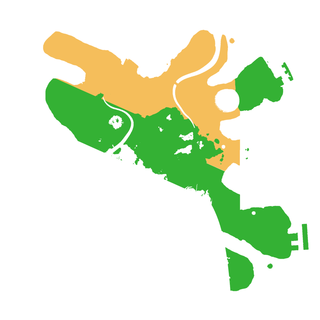 Biome Rust Map: Procedural Map, Size: 2500, Seed: 9784