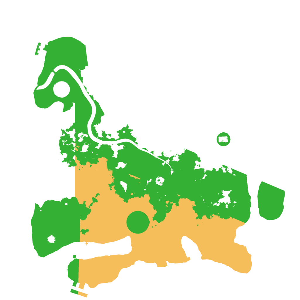 Biome Rust Map: Procedural Map, Size: 3500, Seed: 843697040