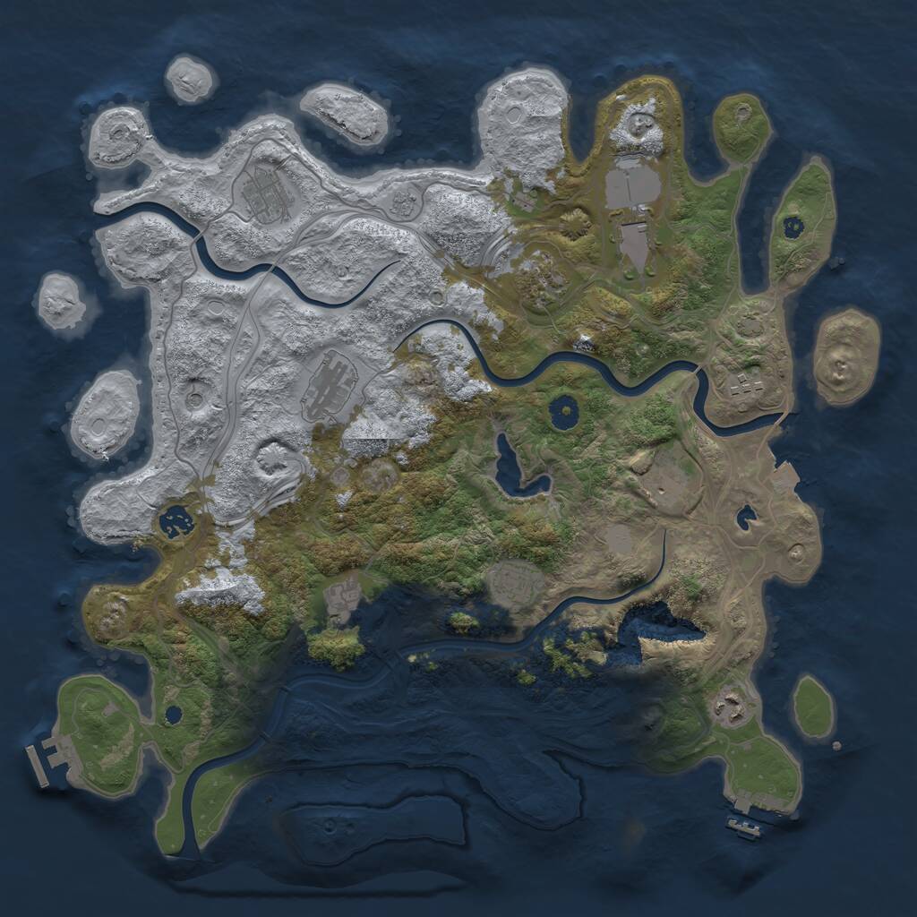 Rust Map: Procedural Map, Size: 4250, Seed: 1331288575, 16 Monuments
