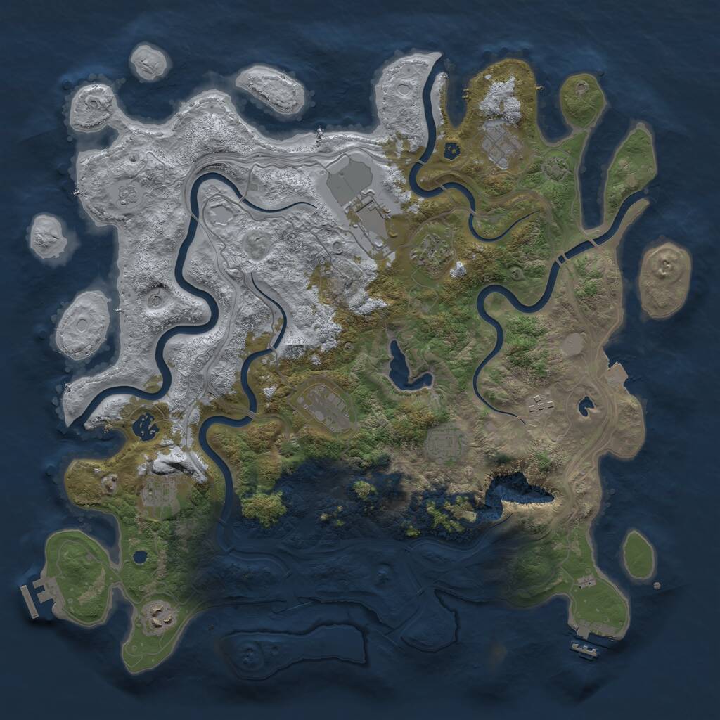 Rust Map: Procedural Map, Size: 4250, Seed: 1331288575, 15 Monuments