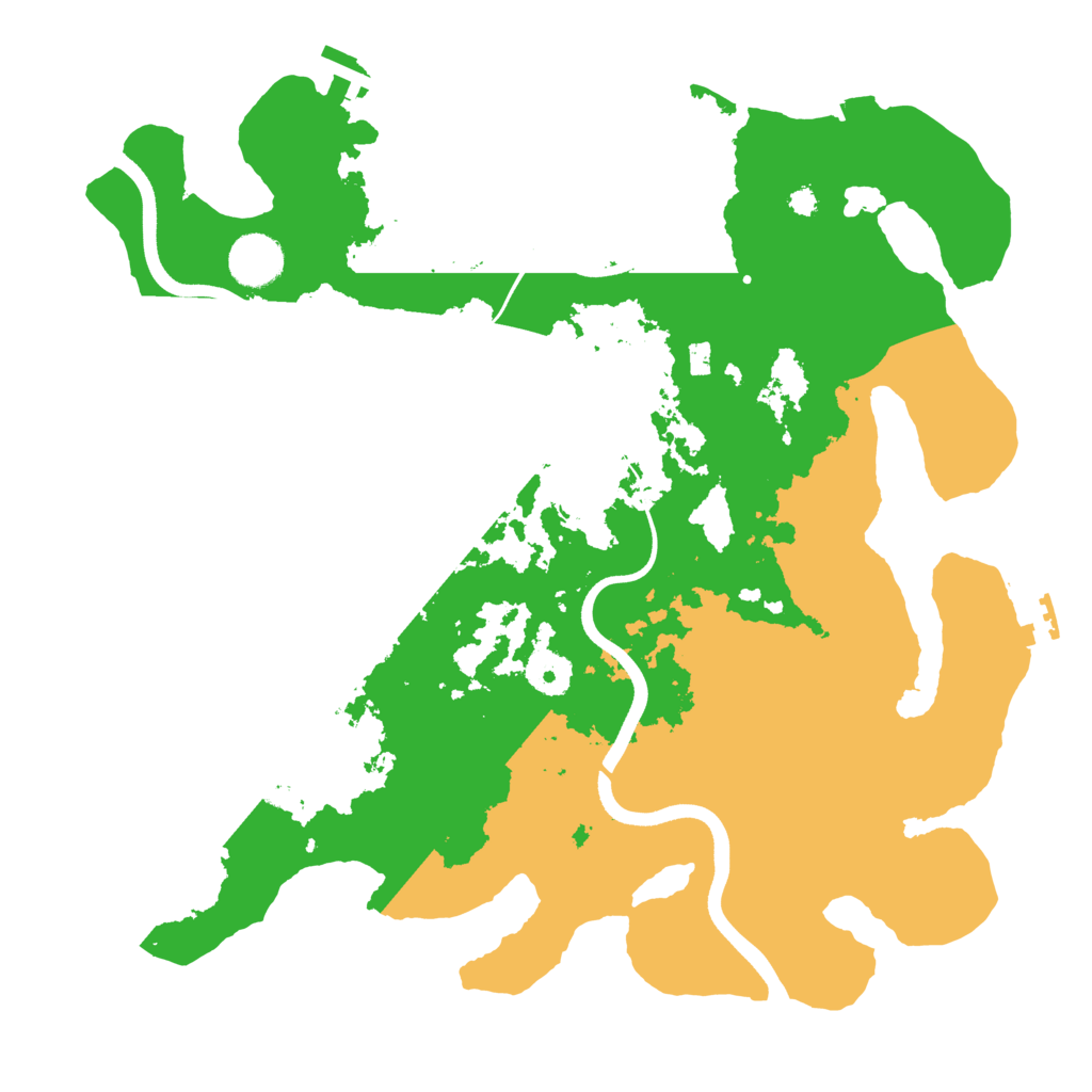 Biome Rust Map: Procedural Map, Size: 3600, Seed: 945