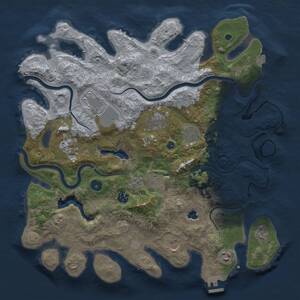 Thumbnail Rust Map: Procedural Map, Size: 4000, Seed: 20070090, 14 Monuments