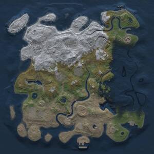 Thumbnail Rust Map: Procedural Map, Size: 4000, Seed: 68081646, 16 Monuments