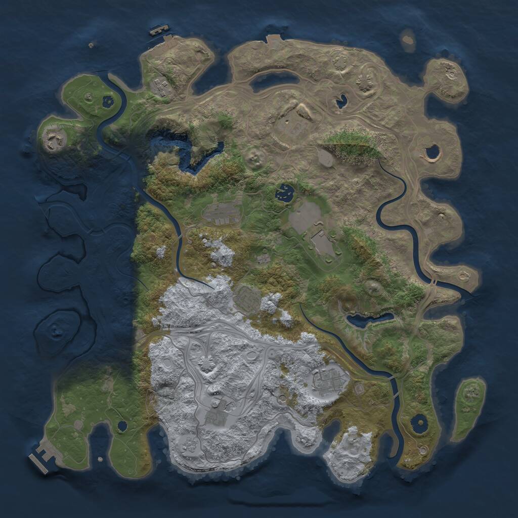 Rust Map: Procedural Map, Size: 4250, Seed: 12316650, 16 Monuments
