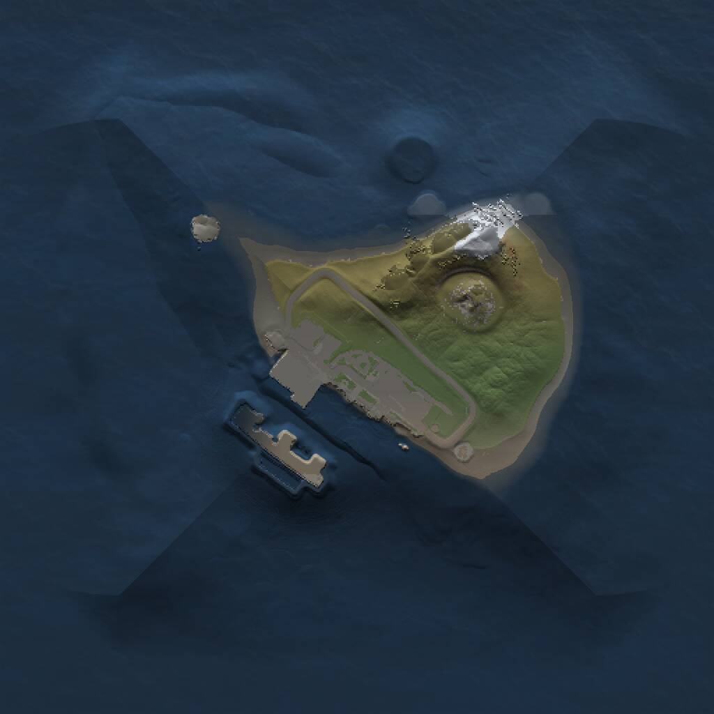 Rust Map: Procedural Map, Size: 1000, Seed: 5329861, 2 Monuments