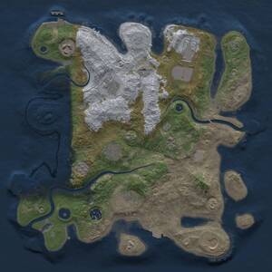 Thumbnail Rust Map: Procedural Map, Size: 3500, Seed: 351488593, 15 Monuments