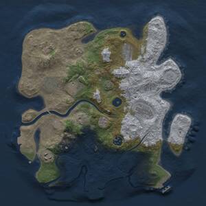 Thumbnail Rust Map: Procedural Map, Size: 3350, Seed: 1402733100, 14 Monuments