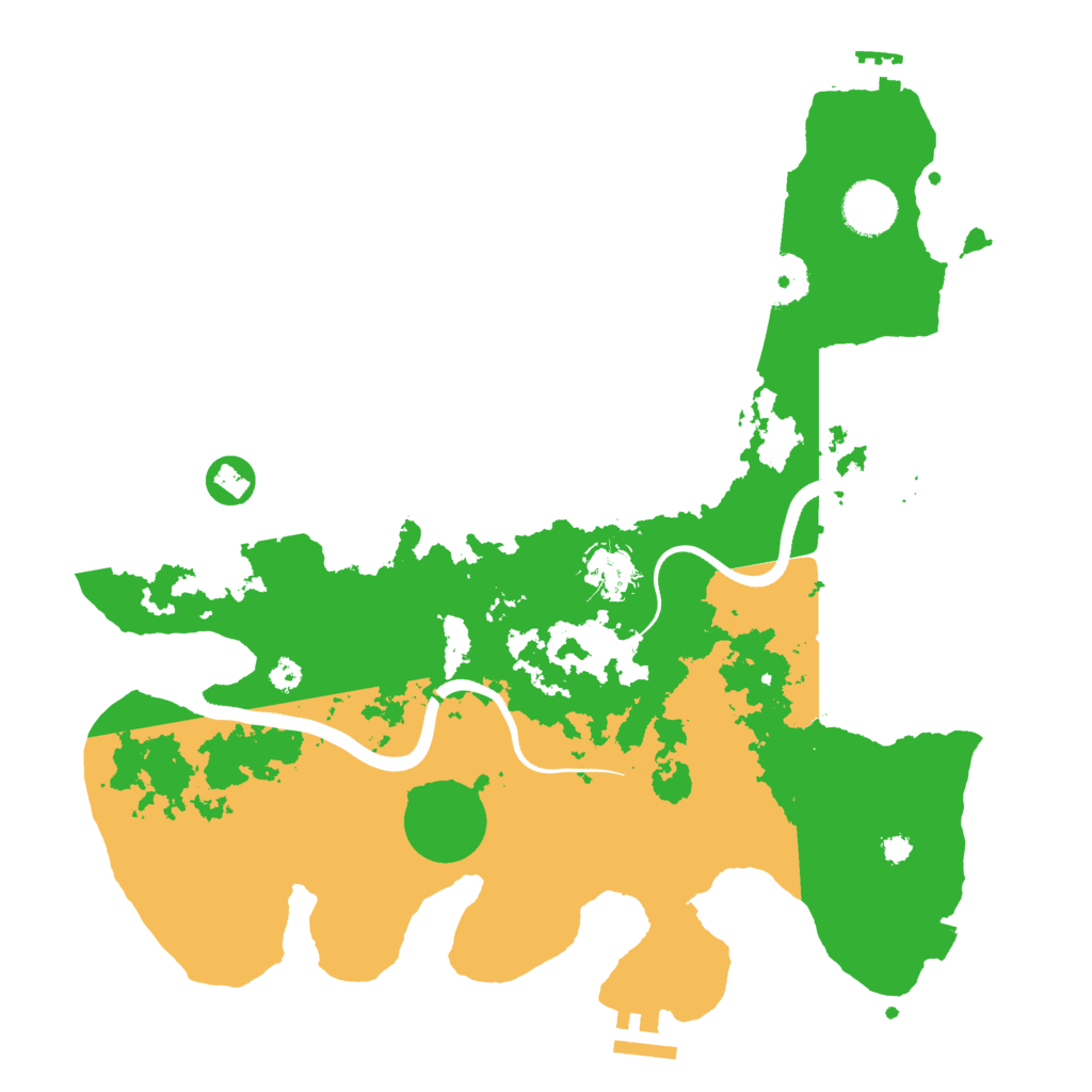 Biome Rust Map: Procedural Map, Size: 3500, Seed: 53744