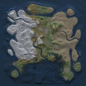 Thumbnail Rust Map: Procedural Map, Size: 3800, Seed: 1821267715, 15 Monuments