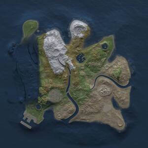 Thumbnail Rust Map: Procedural Map, Size: 2500, Seed: 1873620822, 6 Monuments