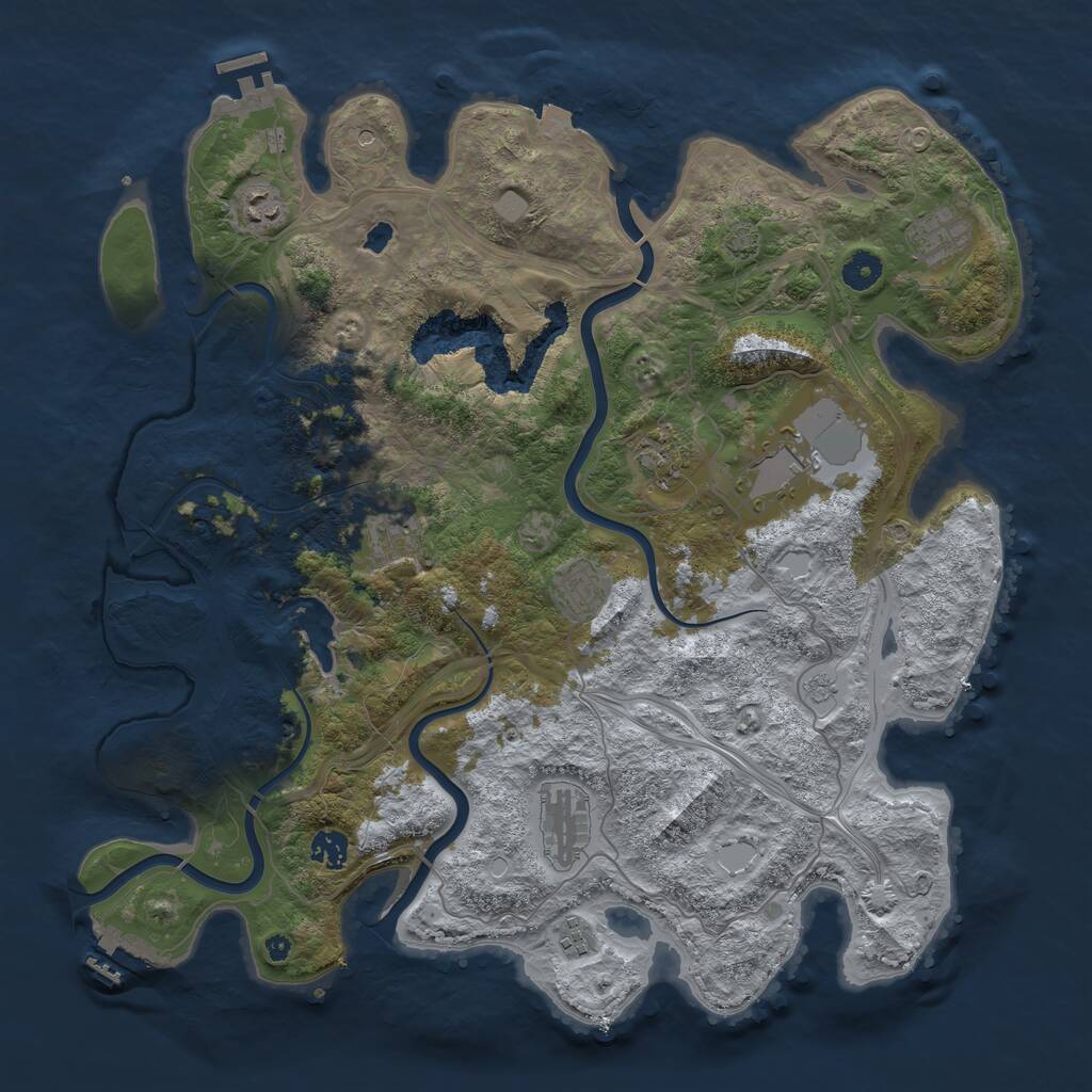 Rust Map: Procedural Map, Size: 4250, Seed: 12489, 15 Monuments