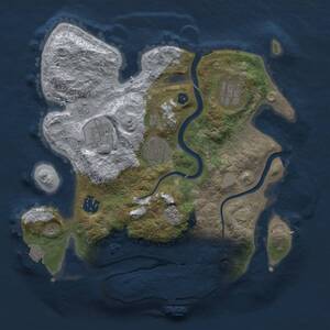 Thumbnail Rust Map: Procedural Map, Size: 3000, Seed: 26662, 10 Monuments