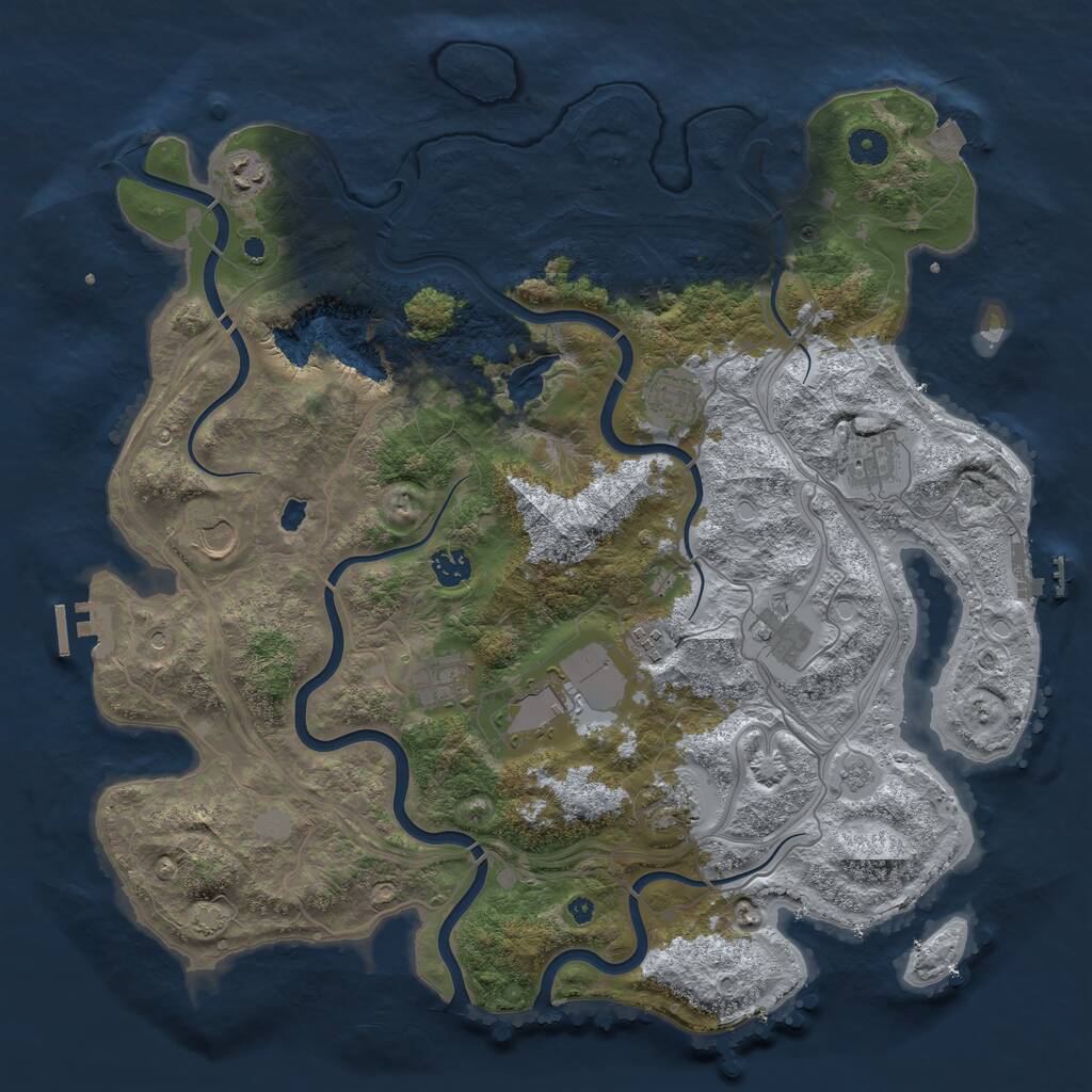Rust Map: Procedural Map, Size: 4250, Seed: 29322, 16 Monuments