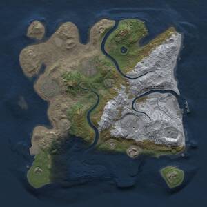 Thumbnail Rust Map: Procedural Map, Size: 3000, Seed: 959774, 10 Monuments