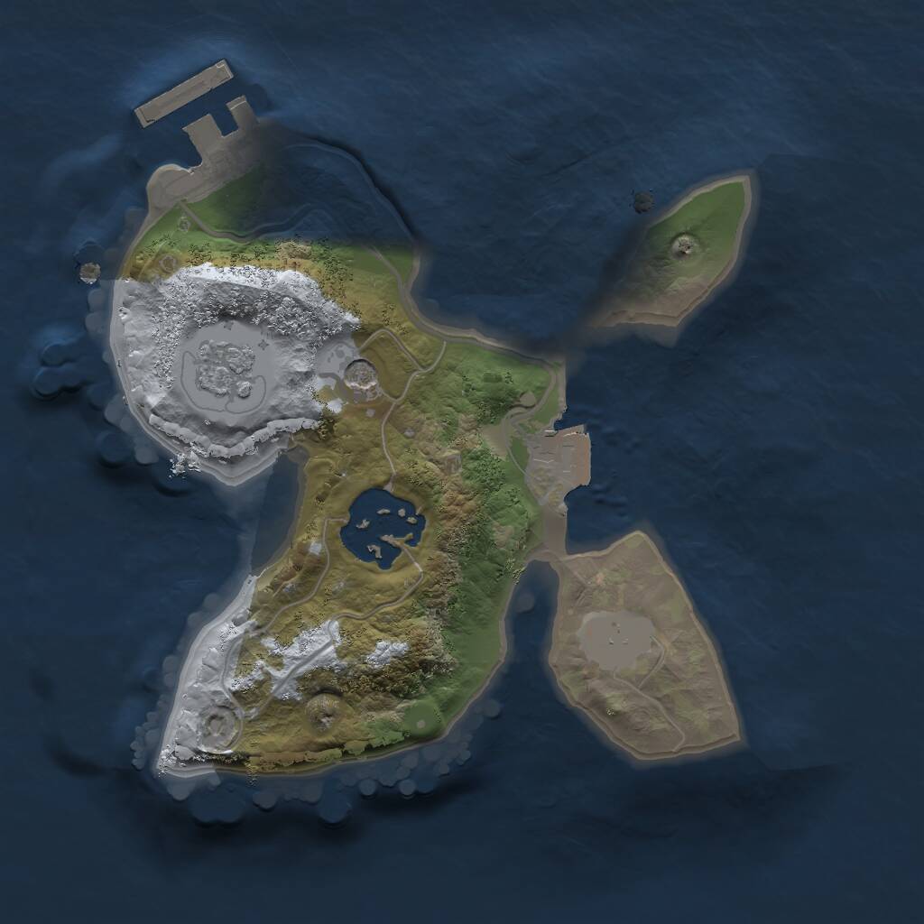 Rust Map: Procedural Map, Size: 1800, Seed: 16042005, 5 Monuments