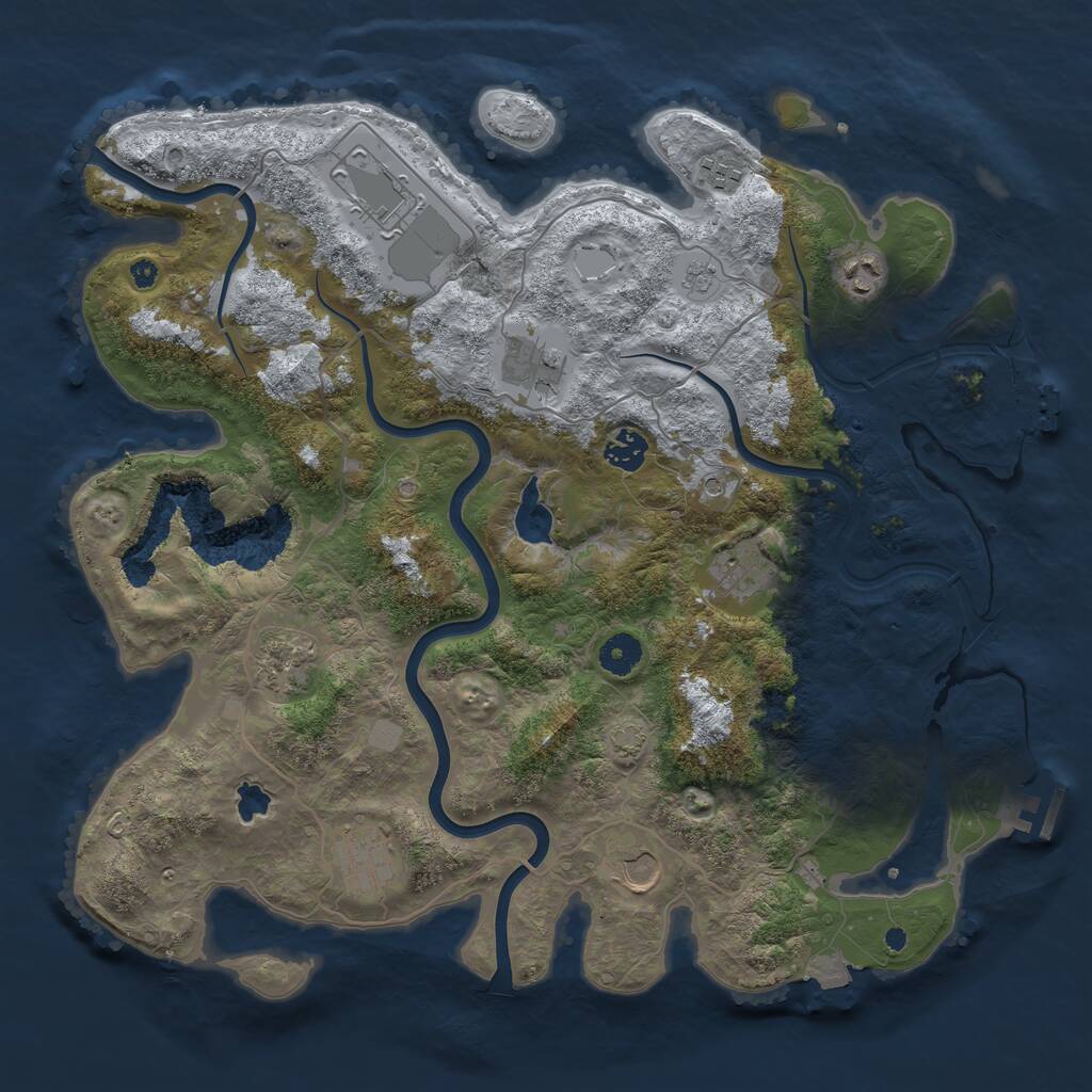 Rust Map: Procedural Map, Size: 4000, Seed: 412241124, 15 Monuments