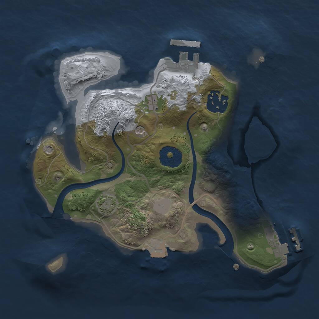 Rust Map: Procedural Map, Size: 2150, Seed: 219031244, 6 Monuments