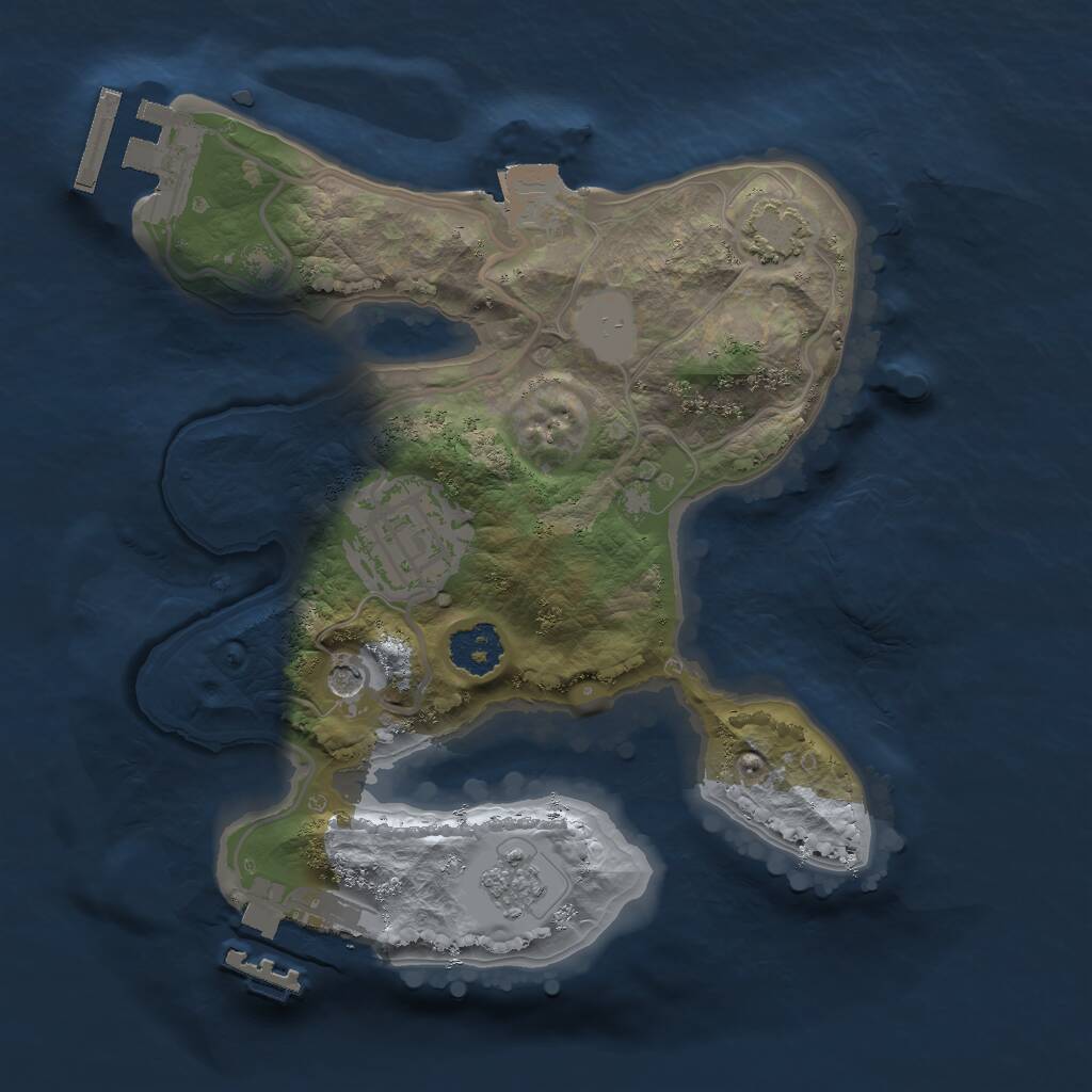 Rust Map: Procedural Map, Size: 2100, Seed: 14021985, 7 Monuments