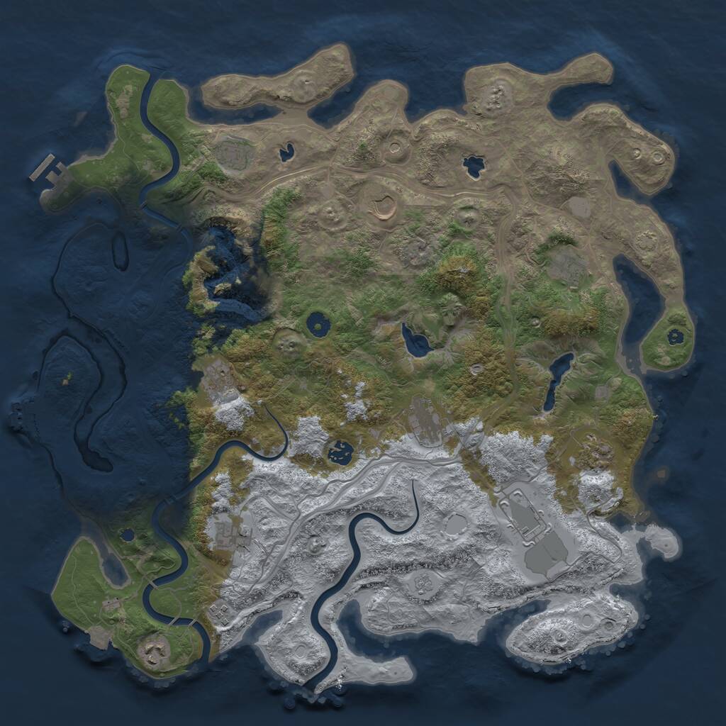 Rust Map: Procedural Map, Size: 4500, Seed: 779212, 17 Monuments