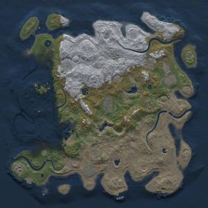 Thumbnail Rust Map: Procedural Map, Size: 4500, Seed: 2043901738, 17 Monuments