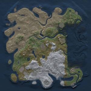 Thumbnail Rust Map: Procedural Map, Size: 4350, Seed: 777888333, 17 Monuments