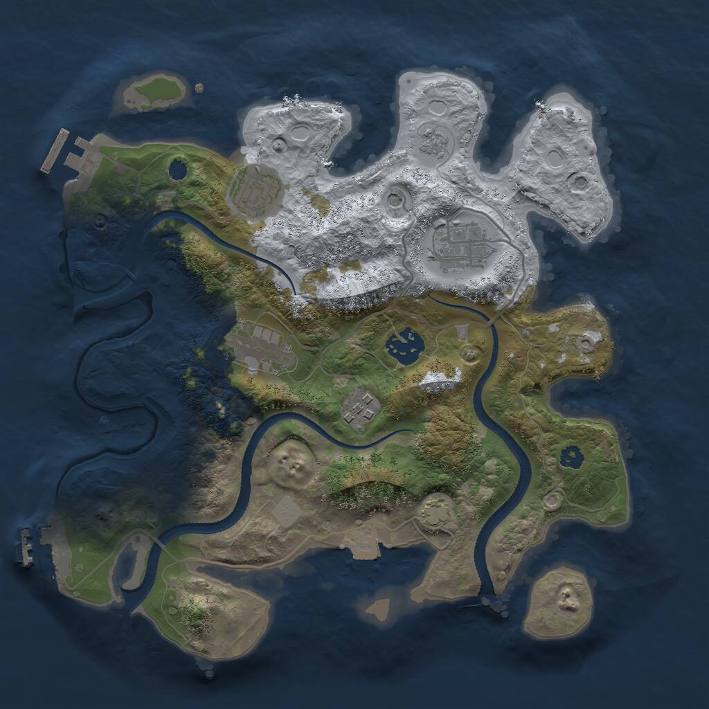 Rust Map: Procedural Map, Size: 3000, Seed: 2025103115, 11 Monuments
