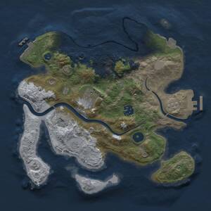 Thumbnail Rust Map: Procedural Map, Size: 3000, Seed: 879578214, 9 Monuments