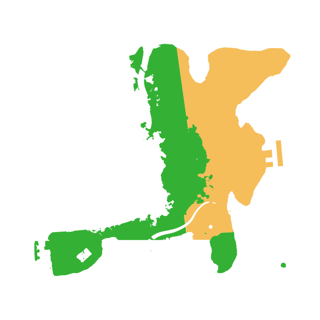 Biome Rust Map: Procedural Map, Size: 2500, Seed: 6834363