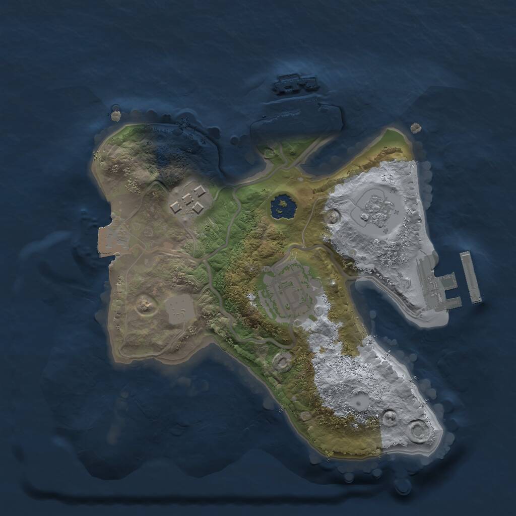 Rust Map: Procedural Map, Size: 2000, Seed: 800, 6 Monuments