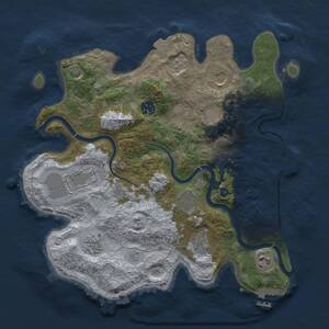Thumbnail Rust Map: Procedural Map, Size: 3500, Seed: 1515521319, 14 Monuments