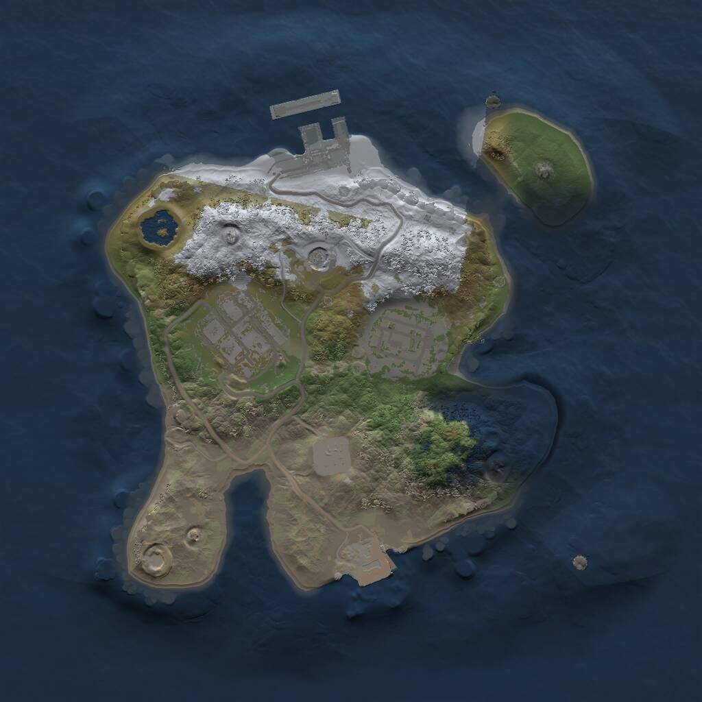 Rust Map: Procedural Map, Size: 2000, Seed: 483921, 5 Monuments