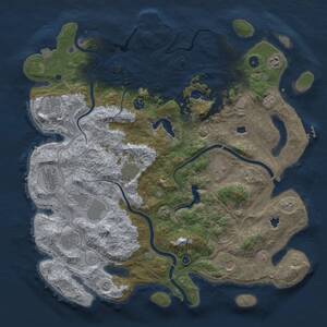 Thumbnail Rust Map: Procedural Map, Size: 4500, Seed: 1407482897, 16 Monuments
