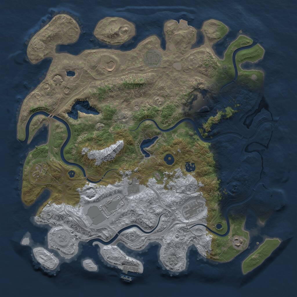 Rust Map: Procedural Map, Size: 4250, Seed: 1398378868, 16 Monuments