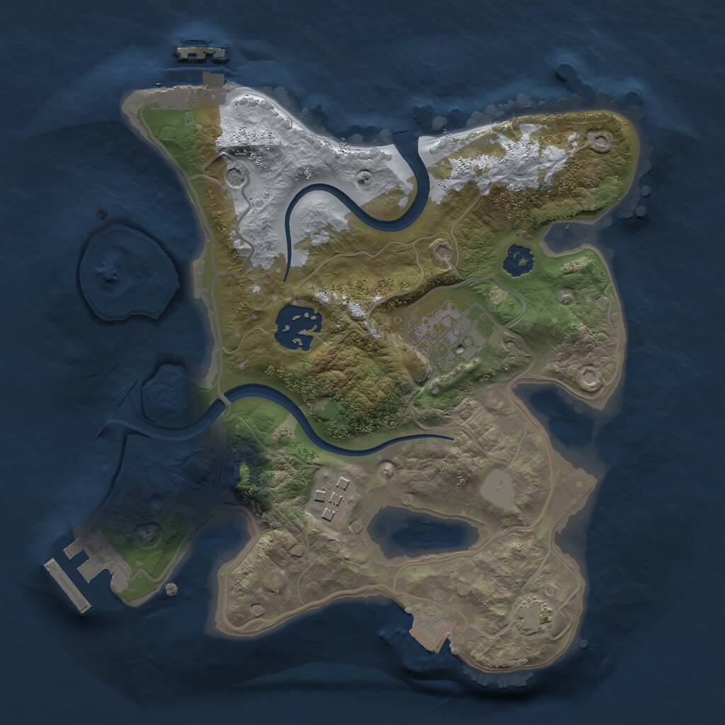 Rust Map: Procedural Map, Size: 2350, Seed: 65537, 8 Monuments