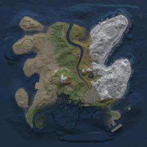Thumbnail Rust Map: Procedural Map, Size: 2500, Seed: 1370256864, 8 Monuments