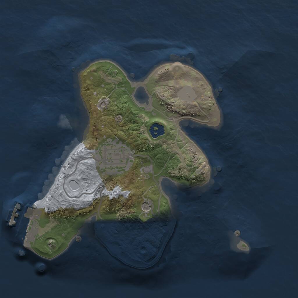 Rust Map: Procedural Map, Size: 2000, Seed: 1609906741, 4 Monuments