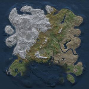 Thumbnail Rust Map: Procedural Map, Size: 4000, Seed: 311530030, 14 Monuments