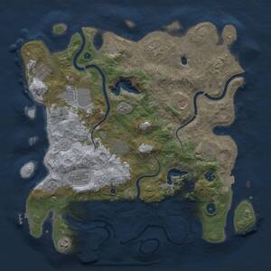 Thumbnail Rust Map: Procedural Map, Size: 4000, Seed: 181397074, 16 Monuments