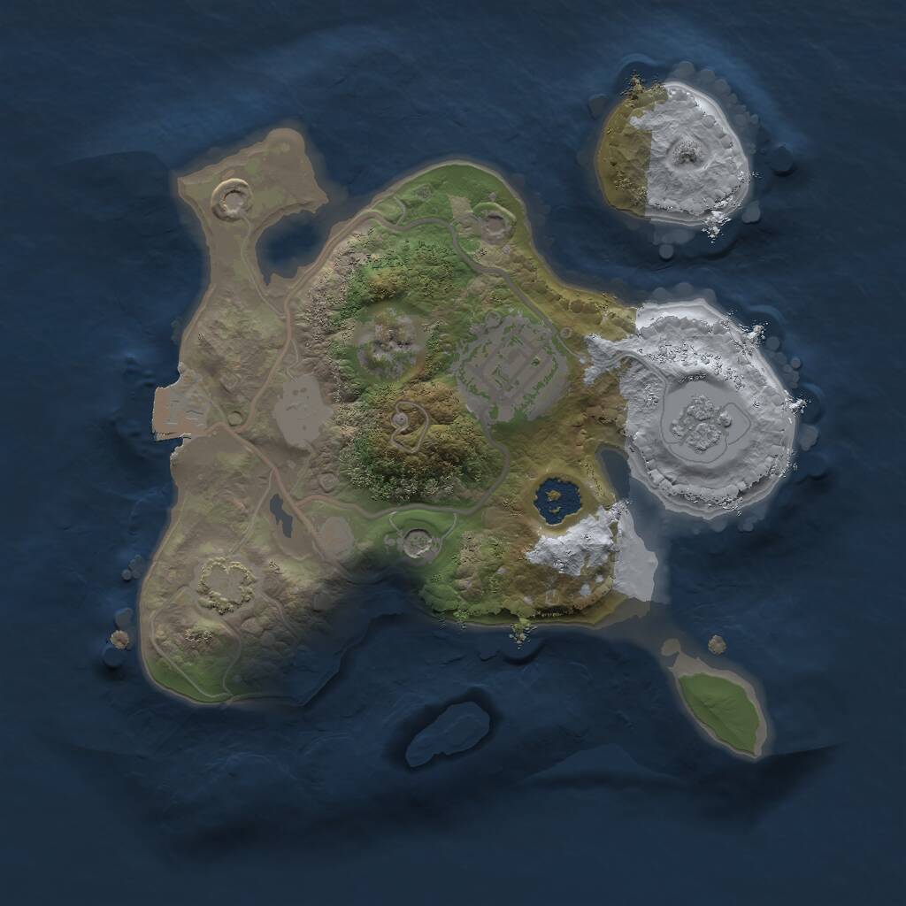 Rust Map: Procedural Map, Size: 2000, Seed: 981602083, 5 Monuments