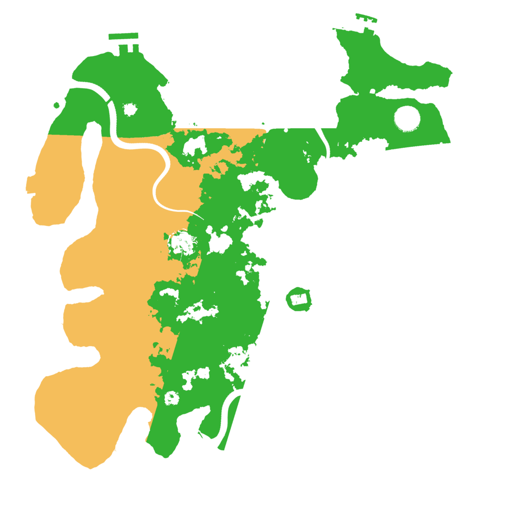 Biome Rust Map: Procedural Map, Size: 3500, Seed: 25132