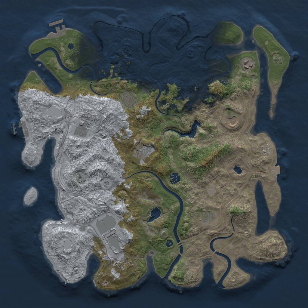 Rust Map: Procedural Map, Size: 4250, Seed: 2306, 16 Monuments