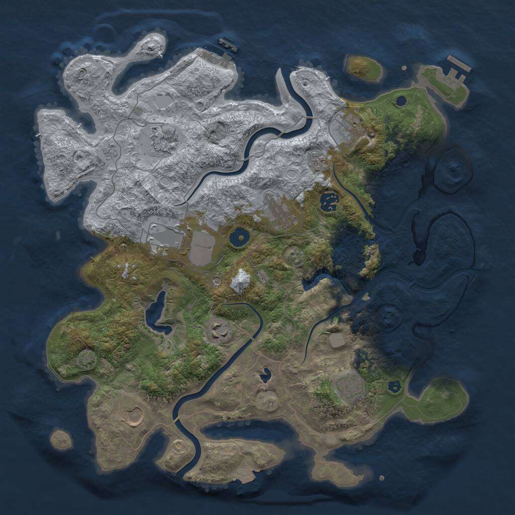 Rust Map: Procedural Map, Size: 4000, Seed: 1761955284, 15 Monuments