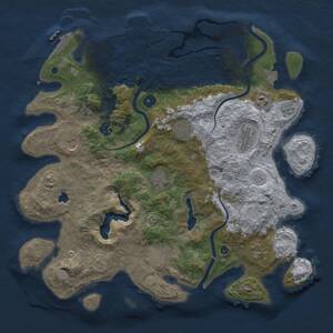 Thumbnail Rust Map: Procedural Map, Size: 4000, Seed: 301326340, 15 Monuments