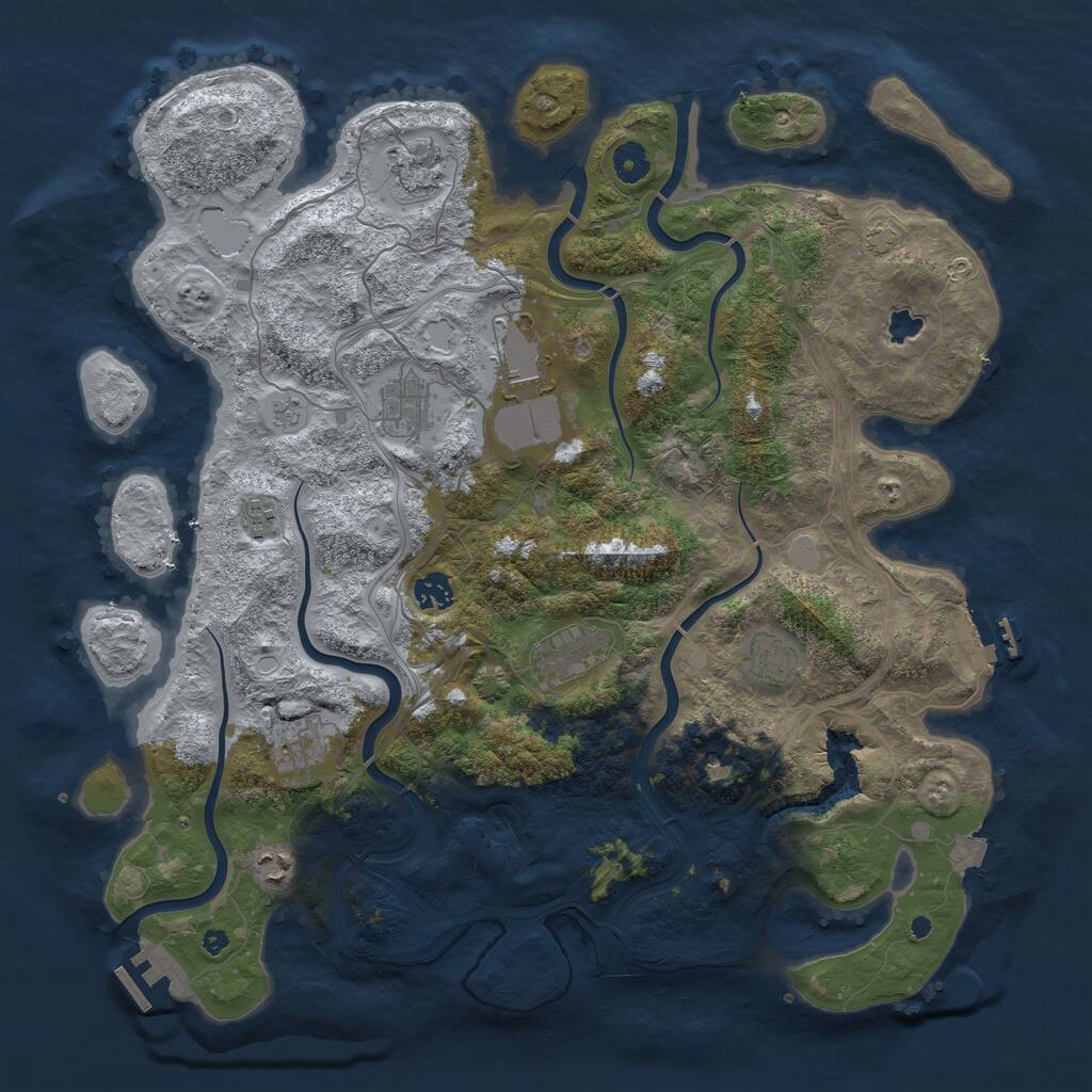 Rust Map: Procedural Map, Size: 4250, Seed: 554727739, 15 Monuments