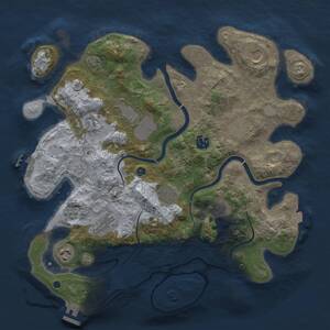 Thumbnail Rust Map: Procedural Map, Size: 3700, Seed: 38011620, 16 Monuments