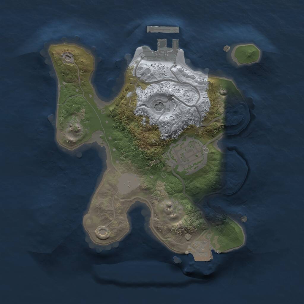 Rust Map: Procedural Map, Size: 1900, Seed: 1003092227, 4 Monuments