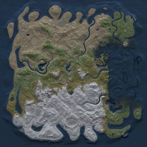 Thumbnail Rust Map: Procedural Map, Size: 5500, Seed: 456776067, 17 Monuments