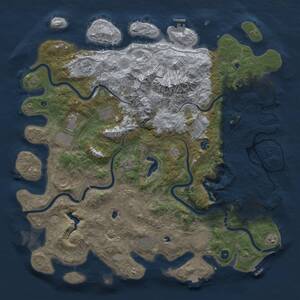 Thumbnail Rust Map: Procedural Map, Size: 5000, Seed: 648248, 17 Monuments