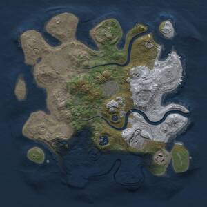 Thumbnail Rust Map: Procedural Map, Size: 3000, Seed: 1348300891, 11 Monuments