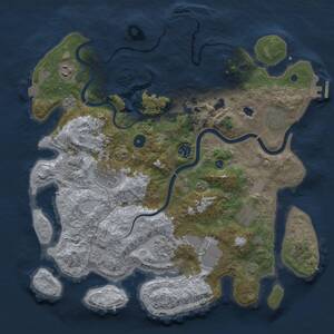 Thumbnail Rust Map: Procedural Map, Size: 4000, Seed: 232312893, 15 Monuments